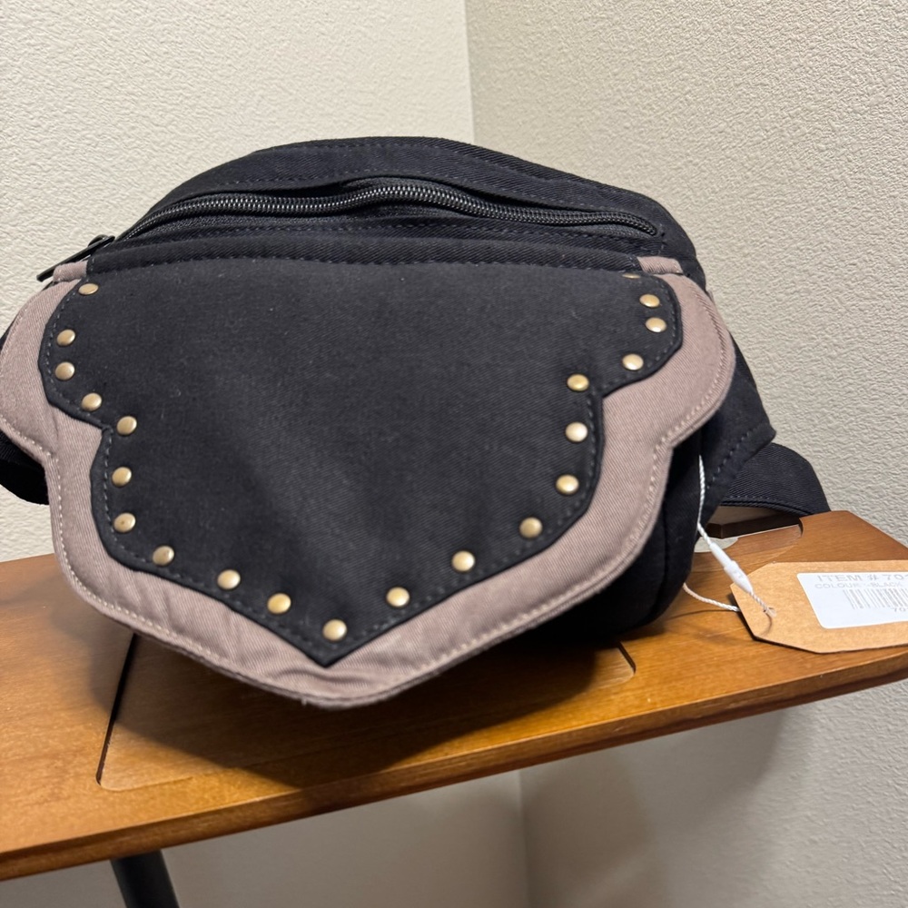 New Black and brown hip belt bag new one size